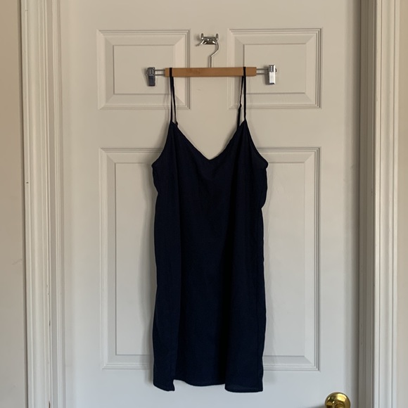 Forever 21 Indigo Long Dress Sleeveless Maxi + matching slip potential 2 looks! - Picture 11 of 16